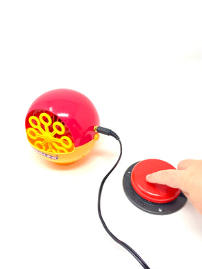 Mini Bubble Machine (Red/Orange) - Switch Adapted